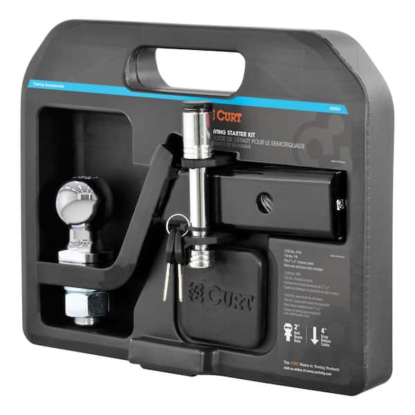 7,500 lbs. 4 in. Drop Trailer Hitch Ball Mount Draw Bar Towing Starter Kit with 2 in. Ball (2 in. Shank)
