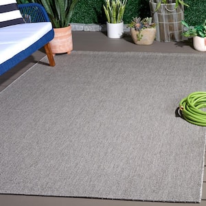 Sisal All-Weather Gray 4 ft. x 6 ft. Solid Woven Indoor/Outdoor Area Rug