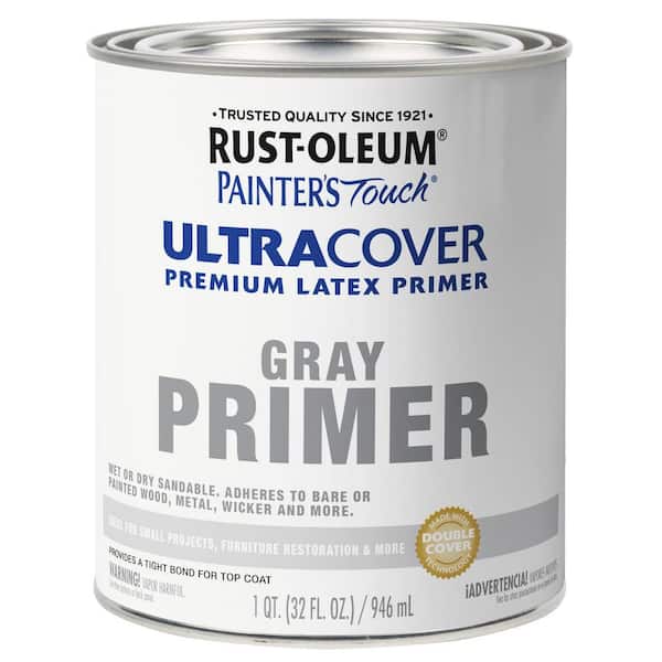 Rust-Oleum Painter's Touch - 32 oz. Ultra Cover Flat Gray Primer General Purpose Paint
