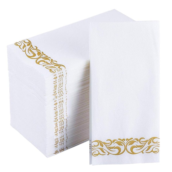 dsiposable guest towels 100-Pack Gold-Print Linen-Feel Disposable Towels, 12 x 17 in Cloth-Like Hand Napkins for Bathroom and Parties JKH6WKZC Introducing our 50 Carnitine Injections: Everything You Color:Pink vitamina b12