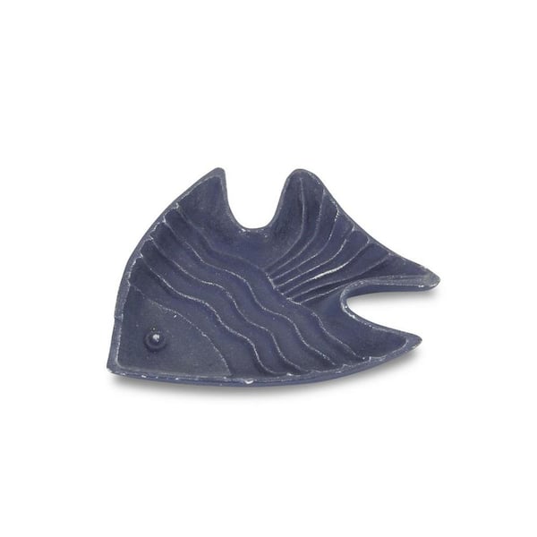 HomeRoots Blue Irregular Metal 7.5 in. Decorative Vanity Tray