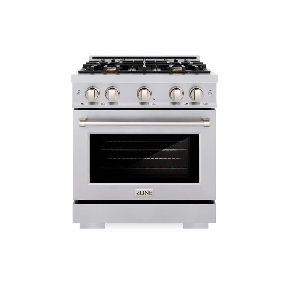 Select 30 in. 4-Burner Dual Fuel Range with Convection Oven and Brass Burners in Stainless Steel price history on PriceWatchPro