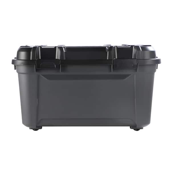 Heavy Duty 20L Secure Lid Sturdy Plastic Storage Box Padlocks or Tie Downs