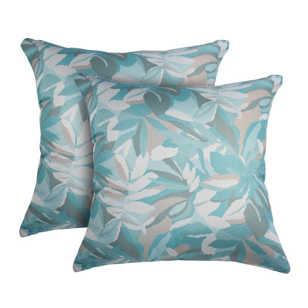 Astella Dewey Spa Square Outdoor Accent Lounge Throw Pillow (Set of 2)