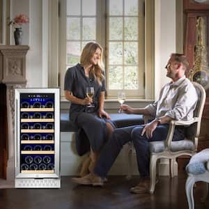 15 in.30-Bottle Built-in Single Zone Wine Chiller Refrigerator with Tempered Glass Door, Wine Cellar Cooling unit