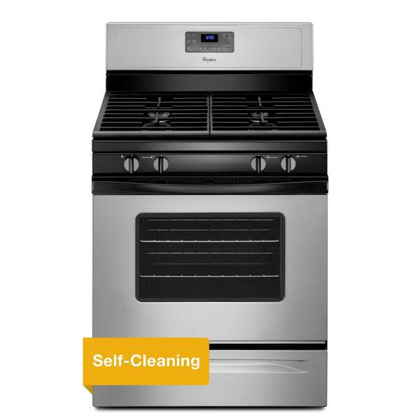 Whirlpool 5.0 cu. ft. Gas Range with Self-Cleaning Oven in Silver