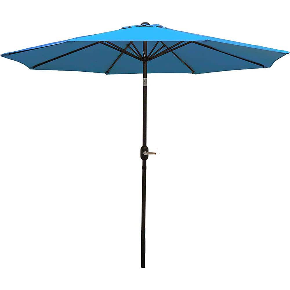 9 Foot Outdoor Patio Umbrella - Push-Button Tilt & Crank Patio Table Umbrel