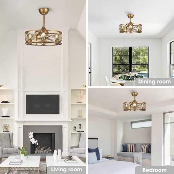 matrix decor 22 in. Indoor Antique Brass Crystal Chandelier