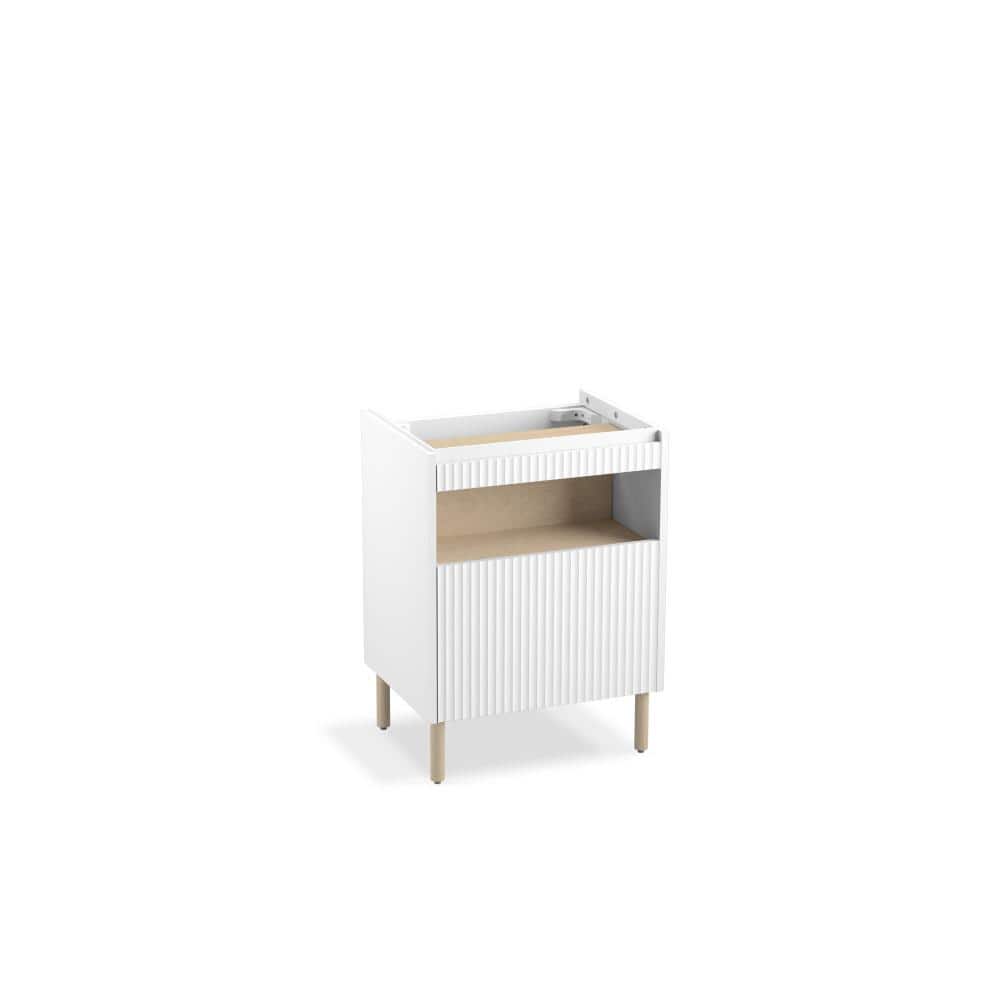 White 22-3/4" Wall-Hung Bathroom Vanity Cabinet