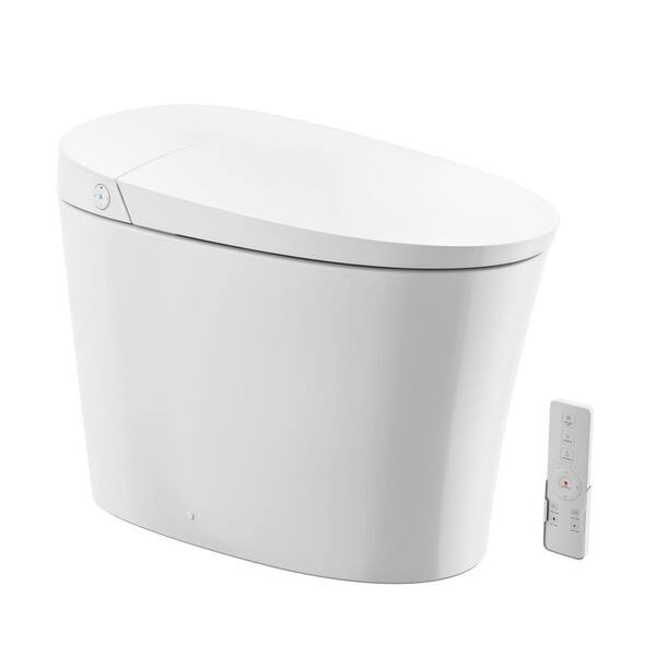 Viro V10 Smart Toilet 12" Rough-in ADA Height in Glossy White with Integrated Tank, Soft-close, Foot Sensor
