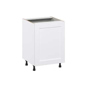 Wallace 24 in. W x 34.5 in. H x 24 in. D Painted White Shaker Assembled 3 Waste Bins Pull Out Kitchen Cabinet