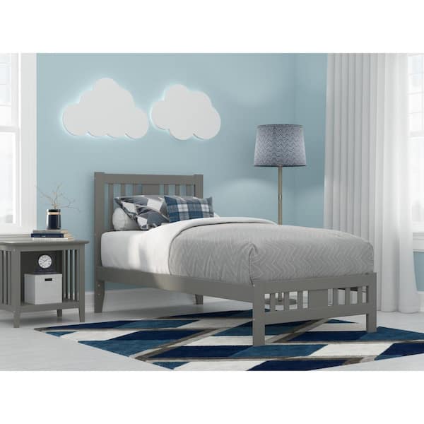 AFI Tahoe Twin Bed with Footboard in Grey