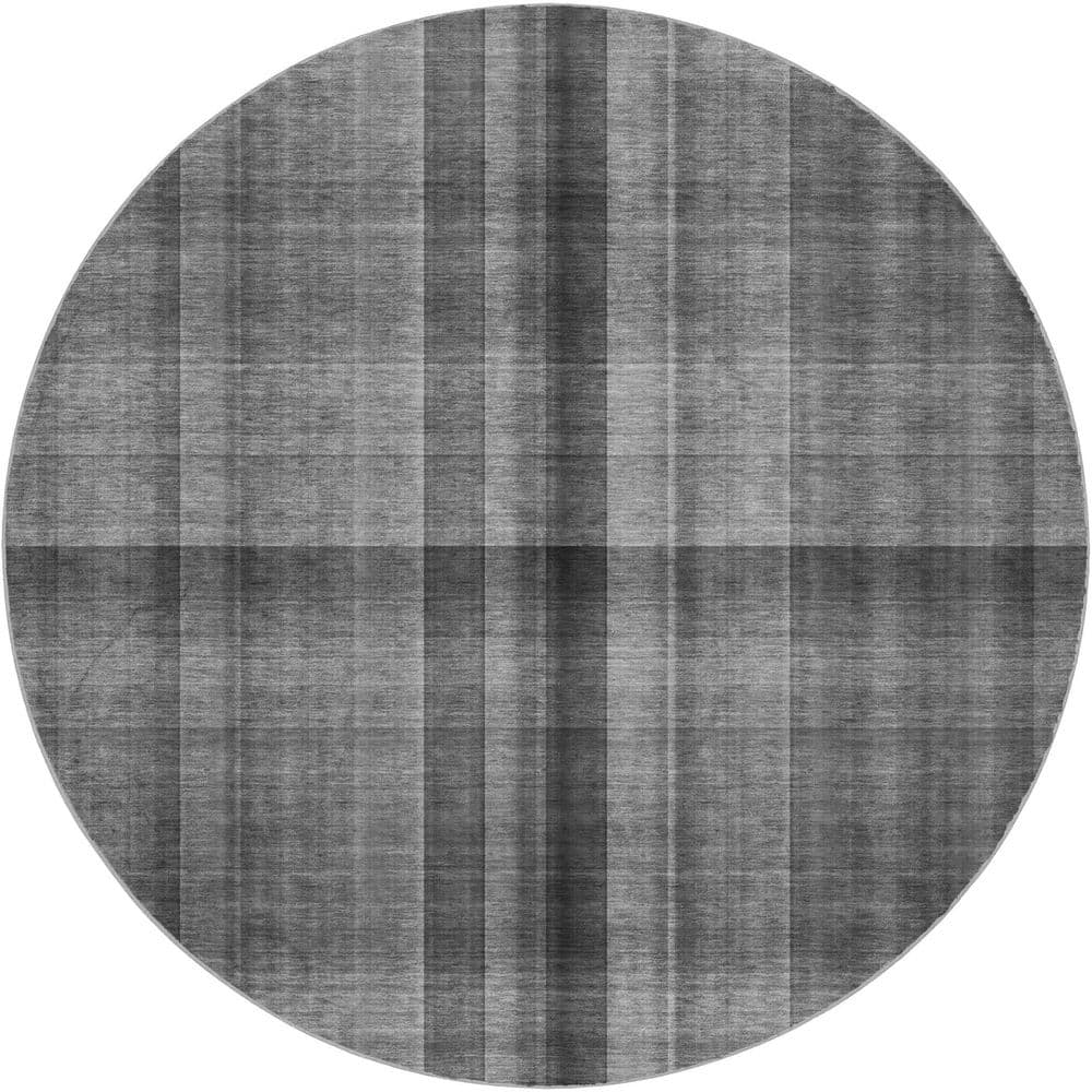 Dream Shag Premium Machine Washable Abstract ADS548 Gray 8 ft. x 8 ft. Round Rug price history on PriceWatchPro