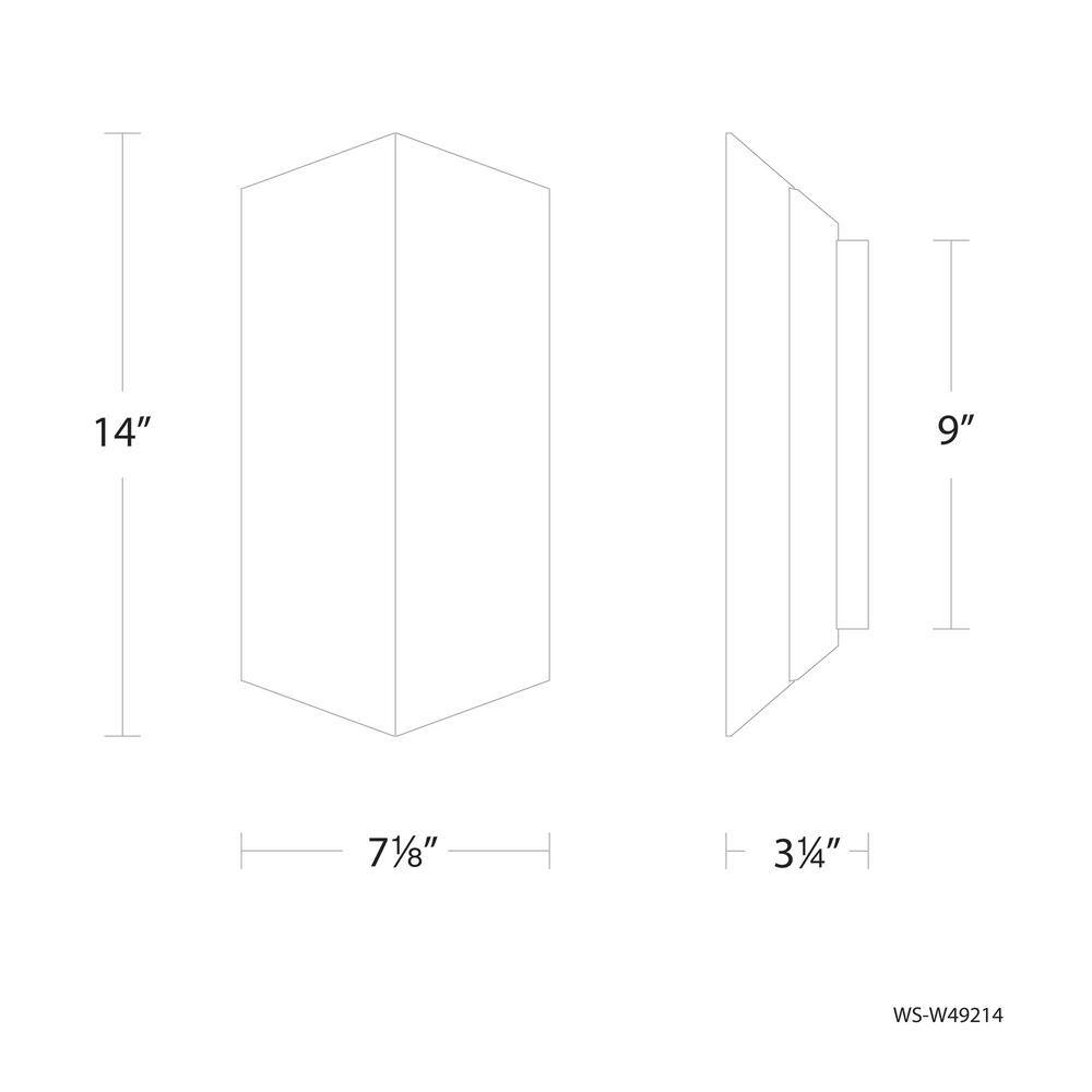 Summit Black Aluminum Dimmable LED Wall Sconce
