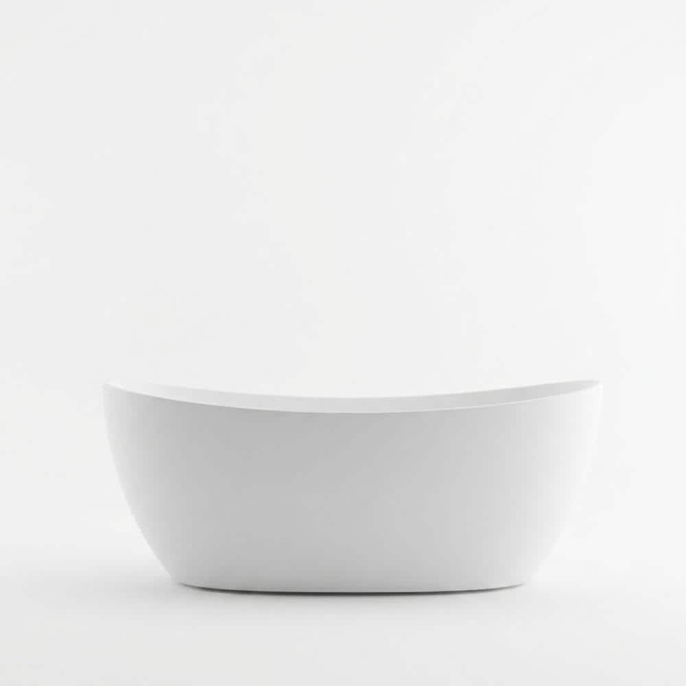63 in. X 30in. Freestanding Bathtubs Solid Surface Stone Soaking Tubs Matte White With Drain price history on PriceWatchPro