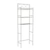 J&V TEXTILES Fresh Home 23.5 in. W x 65 in. H x 9.75 in. D White Metal  3-Shelf Over the Toilet Storage Space Saver in White 330-WH - The Home Depot