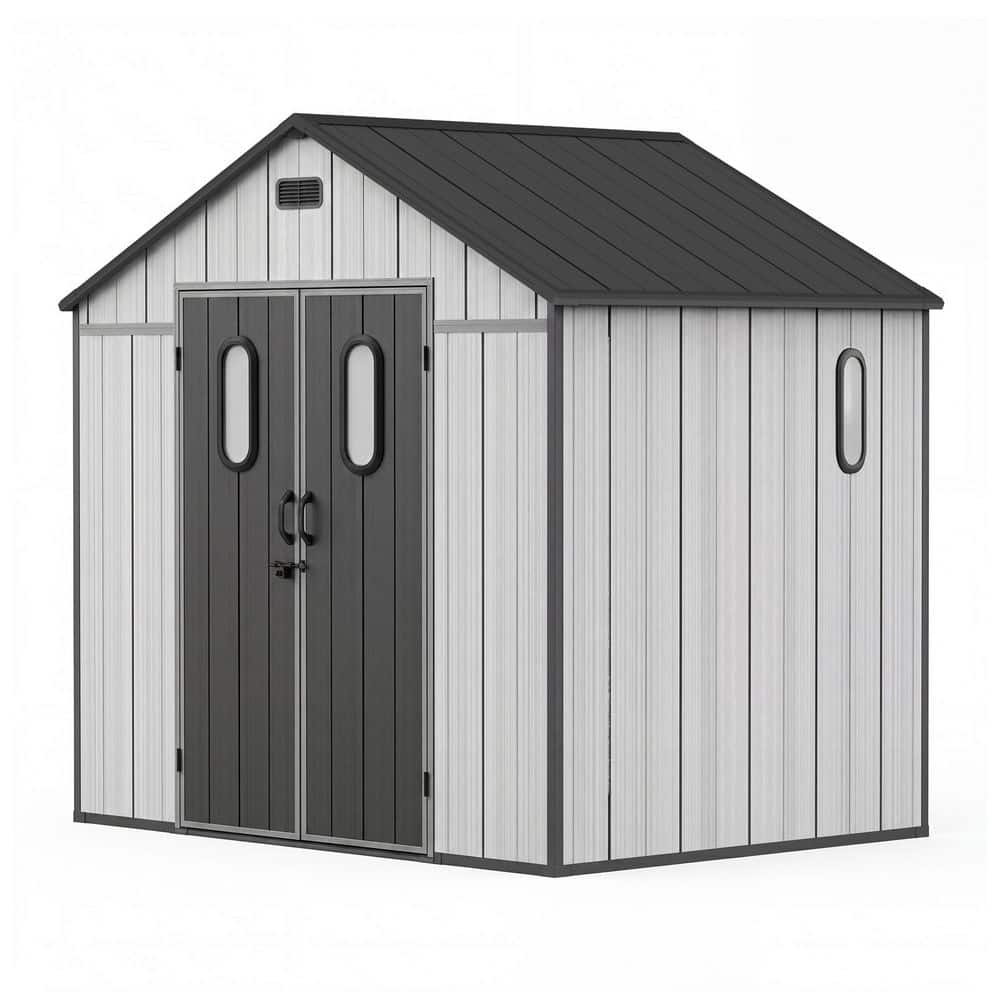 バース domi outdoor living 8 ft. W x 6 ft. D Resin Outdoor Storage Shed