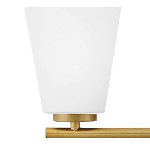 LARK - Bri 24.0 in. 3 Light Lacquered Brass Vanity Light