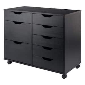 Halifax Black Cabinet with 6 Small Drawers and 2-Cabinets