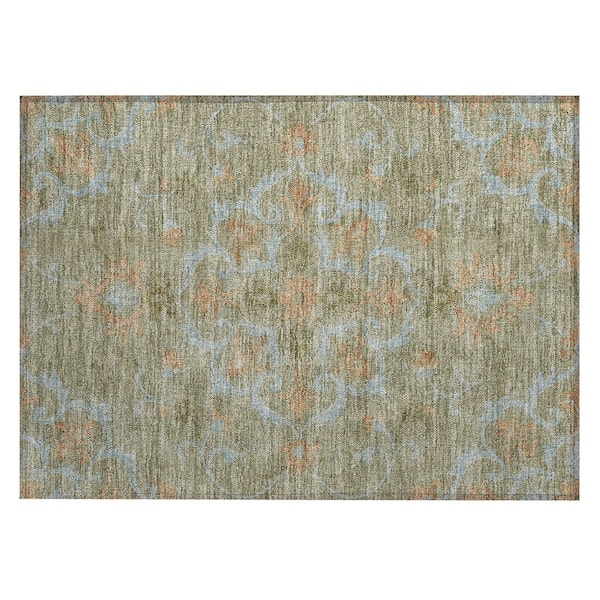 Chantille Machine Washable Indoor/Outdoor Abstract ACN2964 Sage 3 ft. x 4 ft. Area Rug