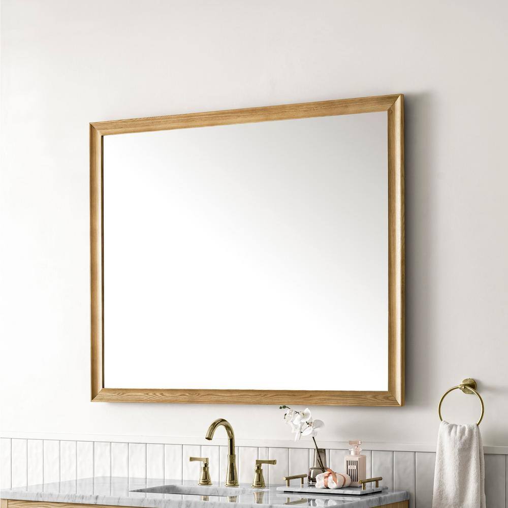 Glenbrooke Light Natural Oak 40"x48" Rectangular Wood Vanity Mirror