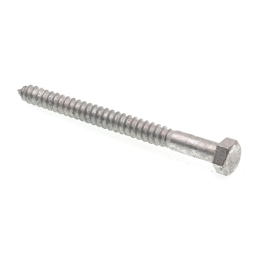 A307 Grade A Hot Dip Galvanized Steel 1/2 in. x 6 in. External Hex Lag Screws (25-Pack) price history on PriceWatchPro