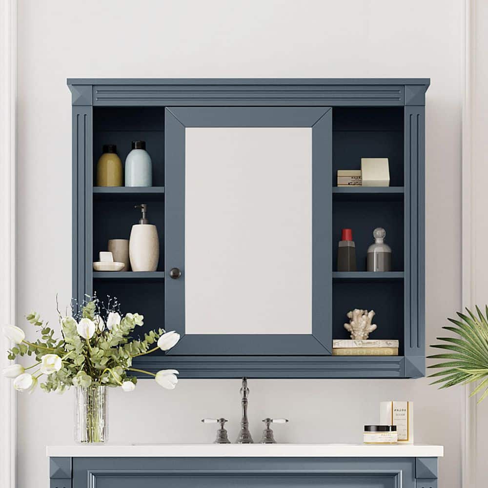 35 in. W x 29 in. H Rectangular MDF Medicine Cabinet with Mirror price history on PriceWatchPro