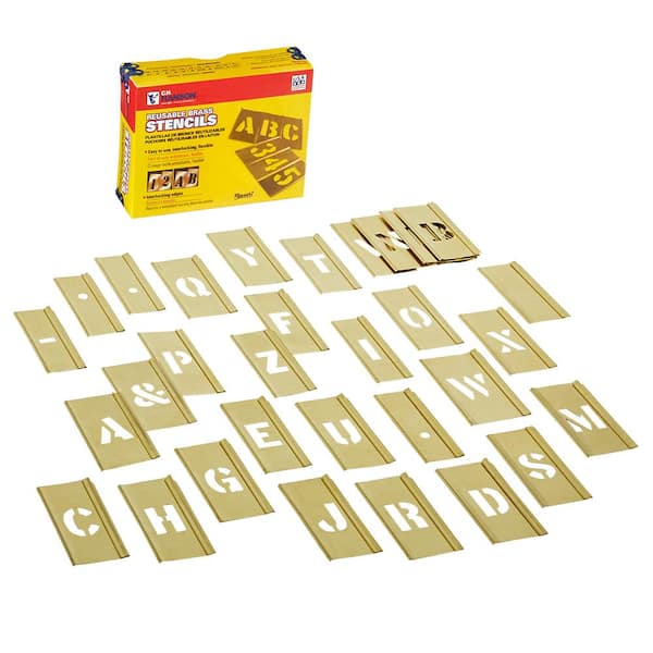 Briartw Letter Stencils Symbol Numbers Craft Stencils 3 Size Height Combi  126 Pieces Full Set Interlocking Stencil Kit,Reusable Alphabet Templates  for Painting 