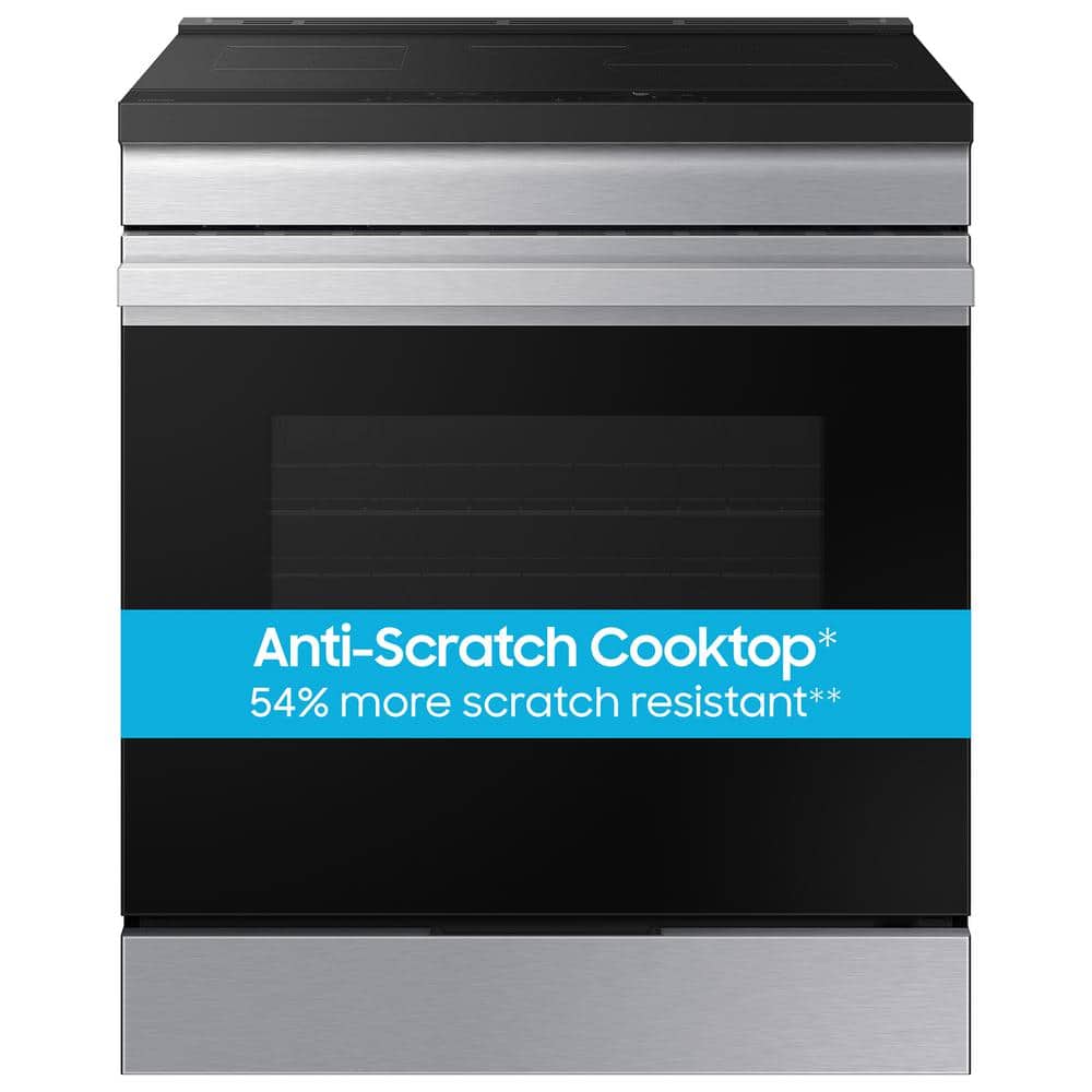 Bespoke 30 in. 6.3 cu.ft. 4 Burner Element Smart Slide-In Induction Range w