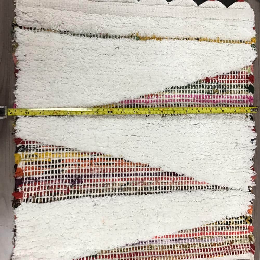 Boho Chindi Multicolor Woven Wall Hanging with Fringe