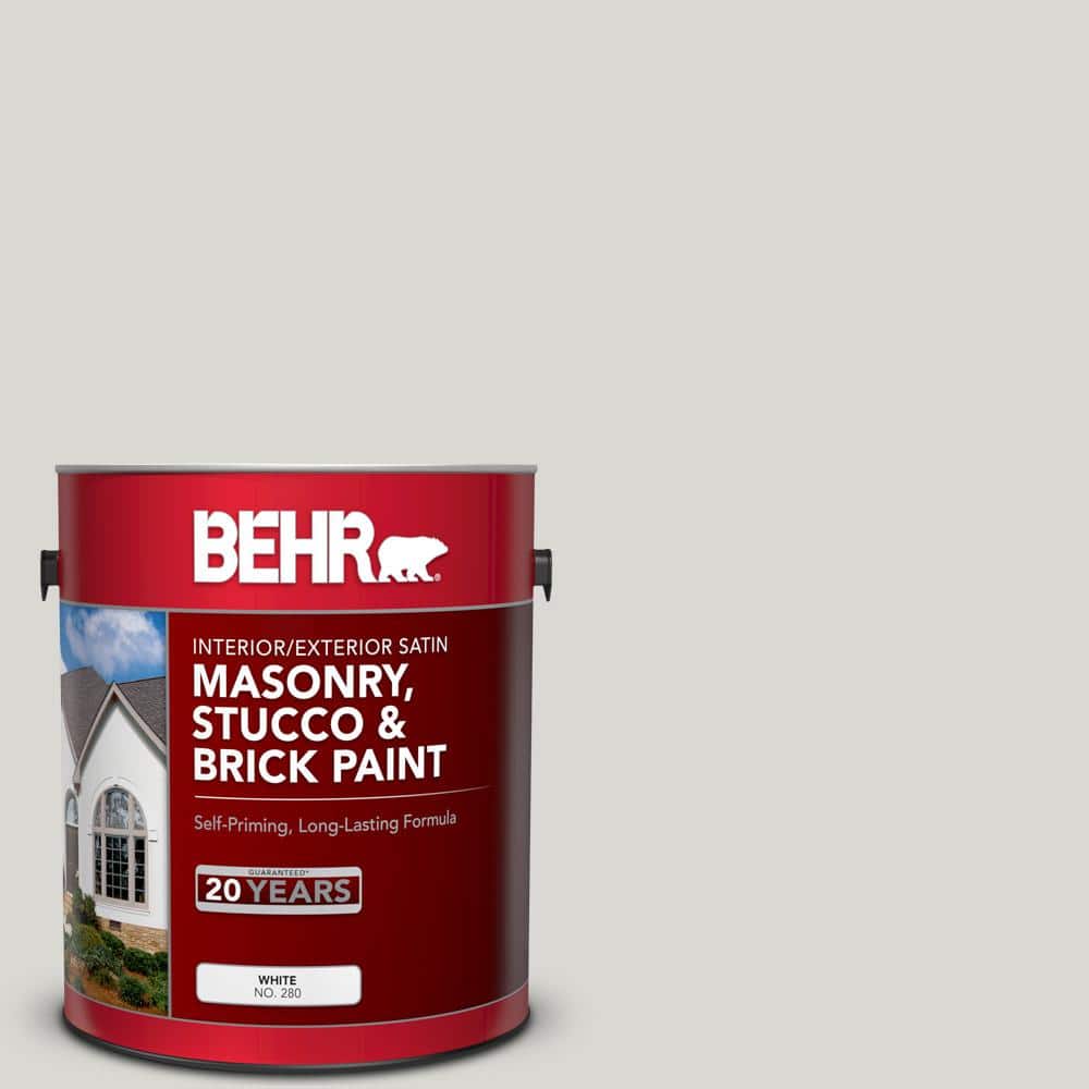 1 gal. #N360-1 Seagull Gray Satin Interior/Exterior Masonry, Stucco and Bri