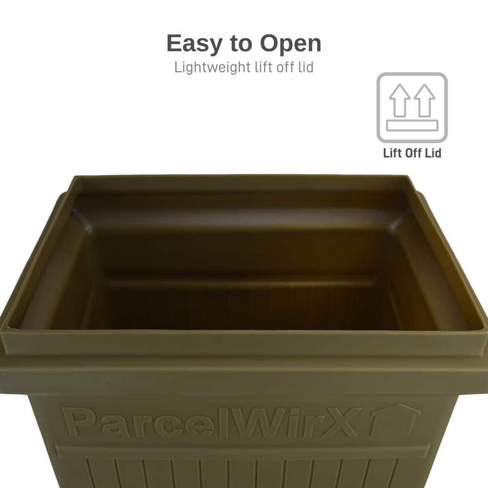 Oak Vertical Plastic Package Delivery Drop Box