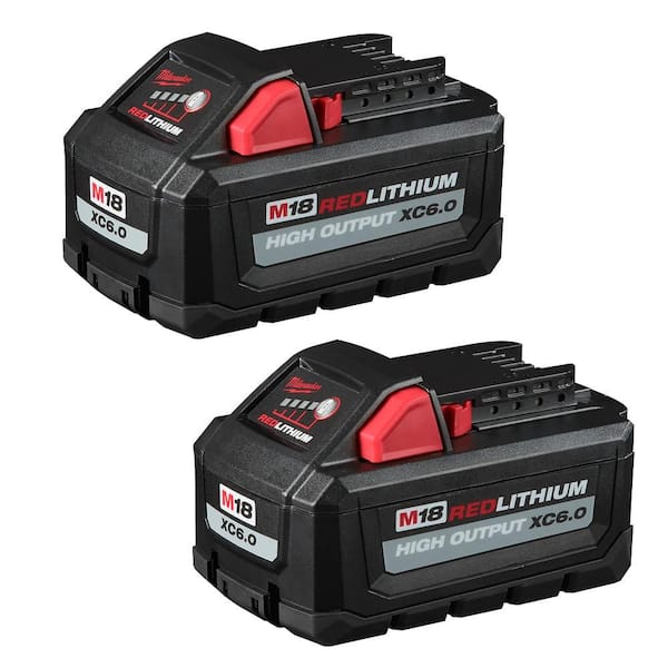 Milwaukee - M18 18-Volt Lithium-Ion High Output 6.0Ah Battery Pack (2-Pack)