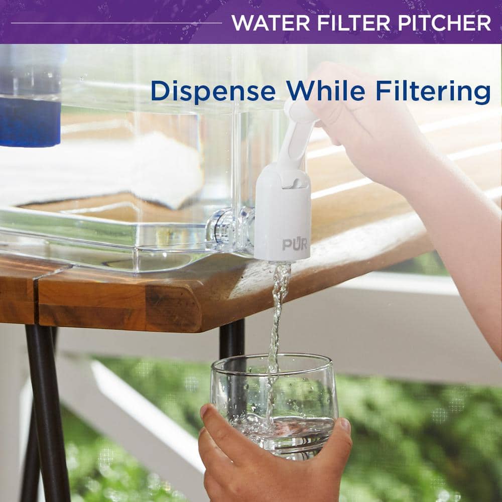 Large Blue and Clear Activated Carbon Water Filter Pitcher