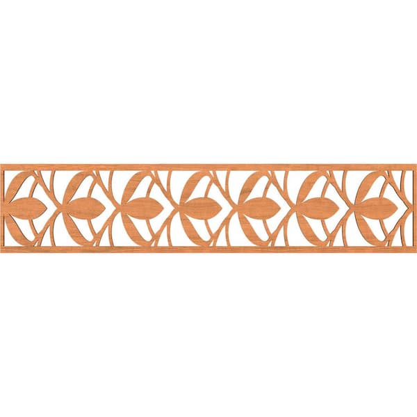 Ekena Millwork Salem Fretwork 0.25 in. D x 46.75 in. W x 10 in. L Cherry Wood Panel Moulding