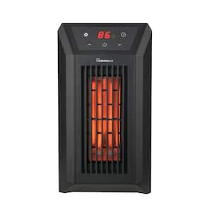 13 in. 1000-Watt/1500-Watt Digital 6 Tube Infrared Electric Heater with Remote - Quartz Tube Heating Element