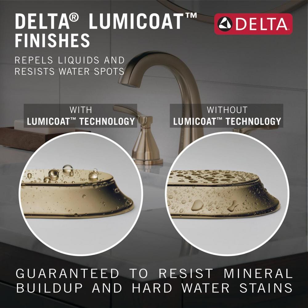 Champagne Bronze Single Handle Bathroom Faucet with Lumicoat Finish