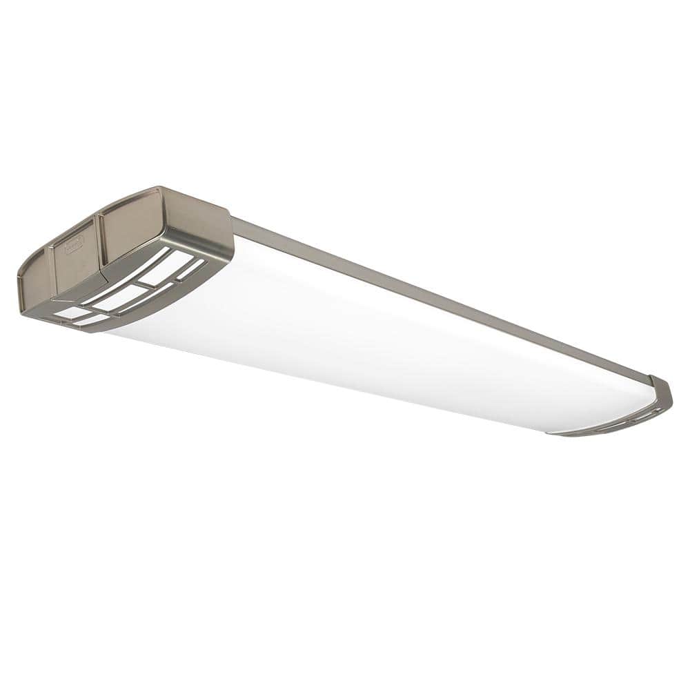 4-Pack 4 ft. Brushed Nickel Mission End Caps 5250LM 75W Integrated LED Wrap