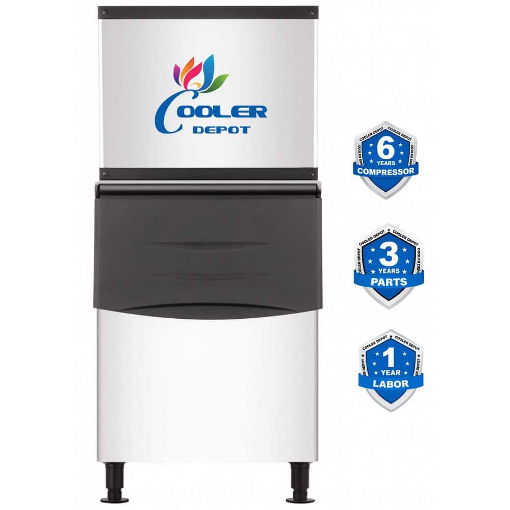500 lbs. Freestanding Portable Commercial Ice Maker in Stainless Steel