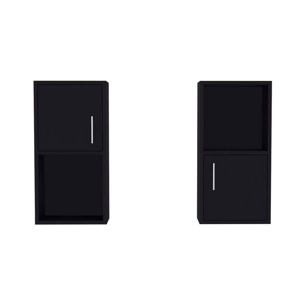 11.80 in. W x 6.20 in. D, 2-Piece Wall-Mounted Storage Cabinet Modern Float