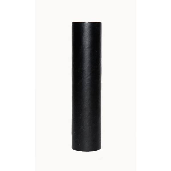 kaarskoker Solid 4 in. x 7/8 in. Black Paper Candle Covers (2-Set)-DISCONTINUED