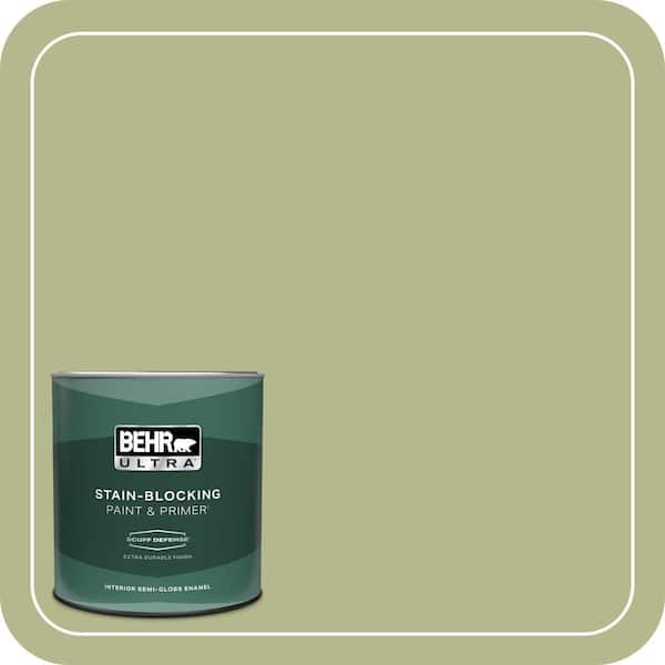 BEHR ULTRA 1 qt. Home Decorators Collection #HDC-SP14-1 Secret Glade Extra Durable Semi-Gloss Enamel Interior Paint & Primer