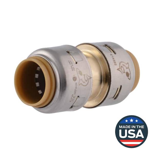Max 1/2 in. Brass Push-to-Connect Coupling Fitting