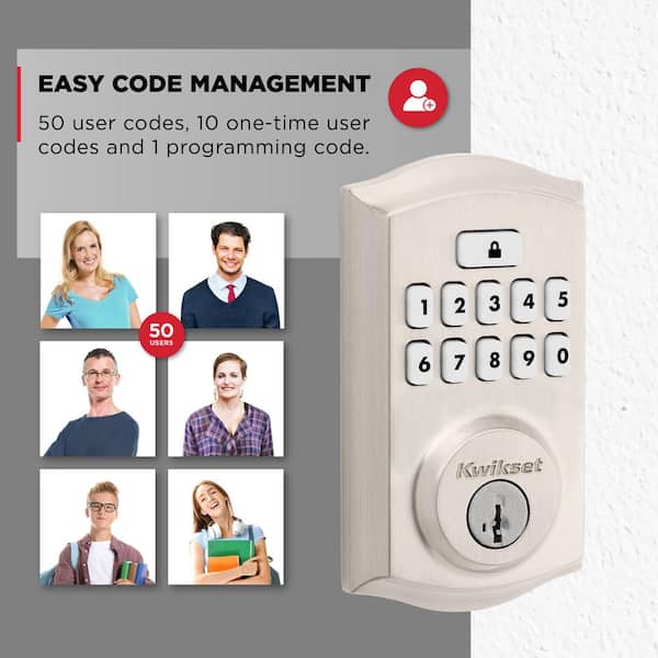Kwikset SmartCode 260 Traditional Satin Nickel Keypad Single Kwikset SmartCode 260 Traditional Satin Nickel Keypad Single