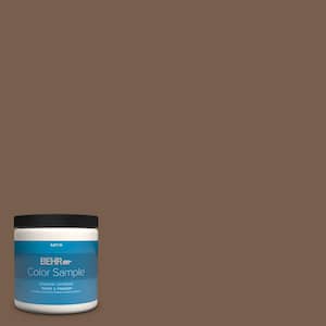 8 oz. #250F-7 Melted Chocolate Satin Enamel Interior/Exterior Paint & Primer Color Sample
