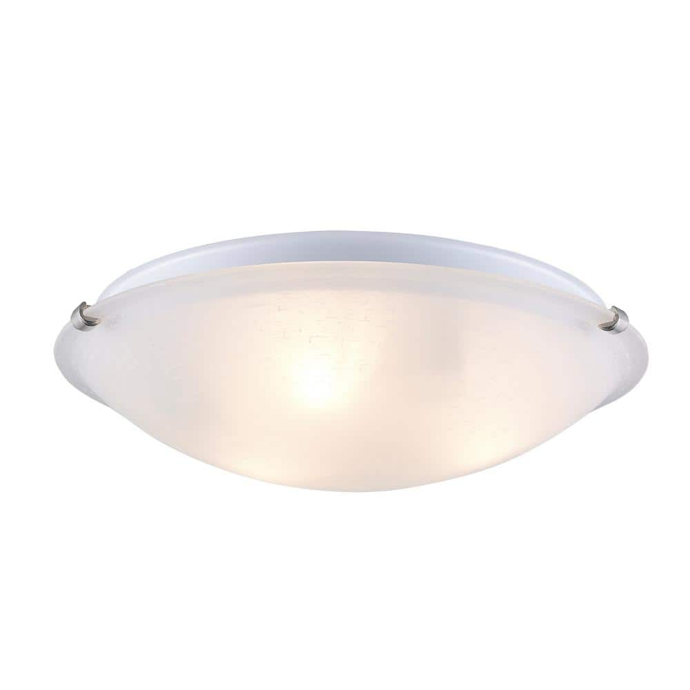 UPC 736916578509 product image for Constellation 16 in. 3-Light Brushed Nickel Flush Mount Ceiling Light Fixture wi | upcitemdb.com