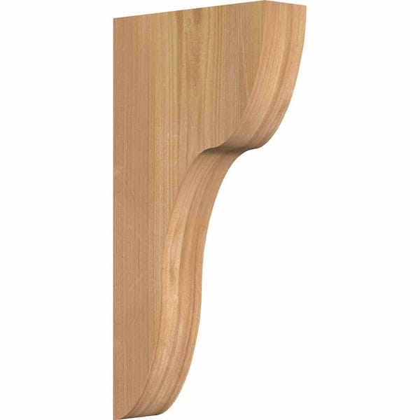 Ekena Millwork 3-1/2 in. x 12 in. x 24 in. Western Red Cedar Carmel Smooth Corbel