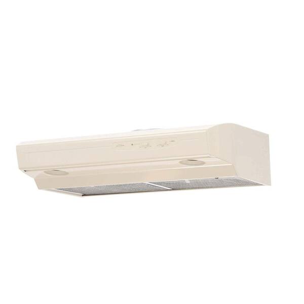 Broan-NuTone Allure I Series 30 in. Convertible Under Cabinet Range Hood with Light in Almond