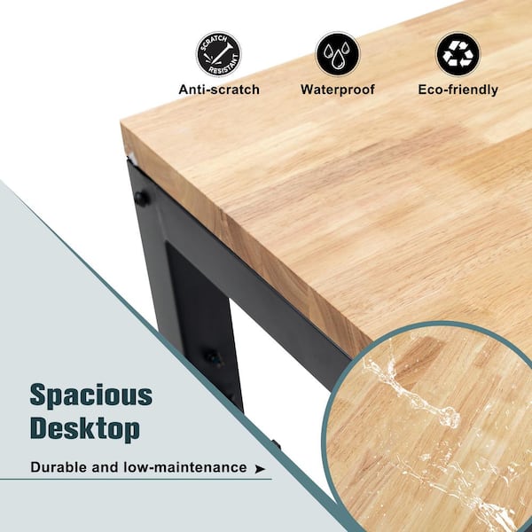 GOGEXX 48 in. W x 24 in. L Black Metal and Wood Siding Heavy-Duty