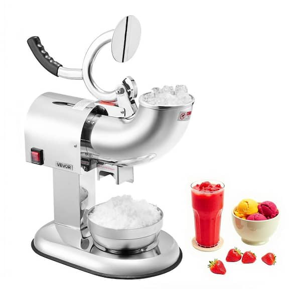 Snow Cone Machine 440lbs./H Electric Shaved Ice Crusher 350W with Bowl and Cover 1400RPM Ice Shaving Machine Blue